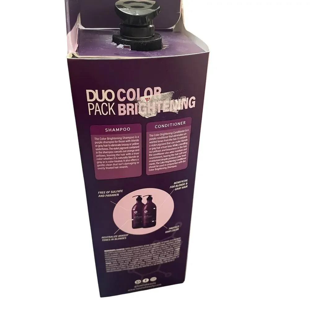 Luseta Purple Shampoo and Conditioner Duo 33.8oz Each Blonde Gray Brassy Hair